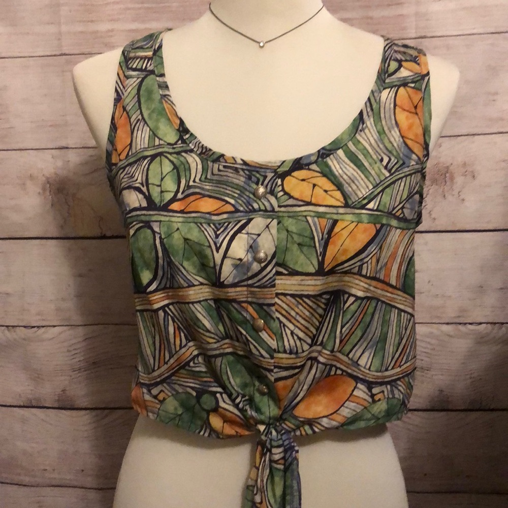 🚫 Tropical print crop top